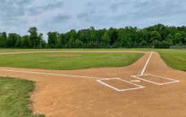 Baseball Field Prepped for a game
