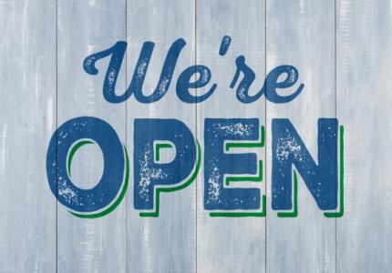 We are open sign