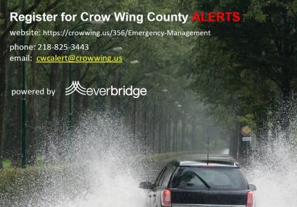 Information about registering for Crow Wing County Alerts