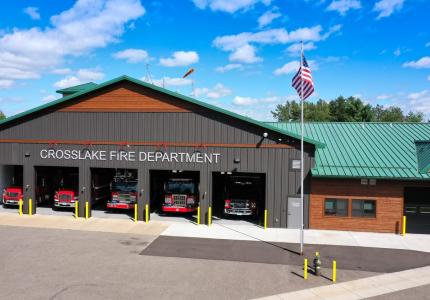 Crosslake Fire Remodel - doors open
