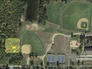 A map showing the location of the Crosslake Dog Park