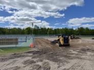 Working on final grade of the pickleball courts